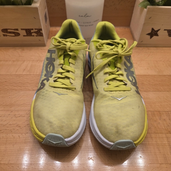 HOKA One One Rocket X Unisex Running Shoes Yellow/Aqua Mens Size 7.5 main image 9